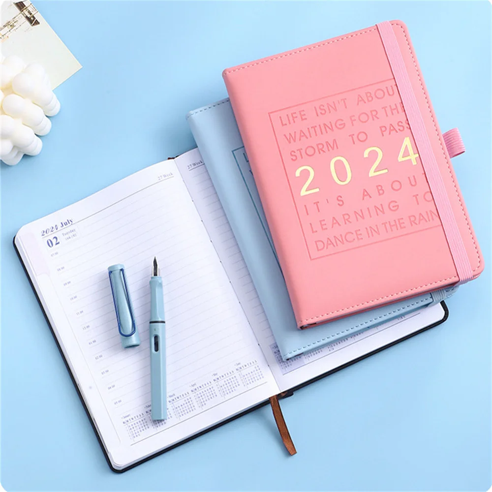 Расписание на 2024 год, записная книжка, дневник, планировщик повестки дня, блокноты, школьные канцелярские принадлежности для учащихся