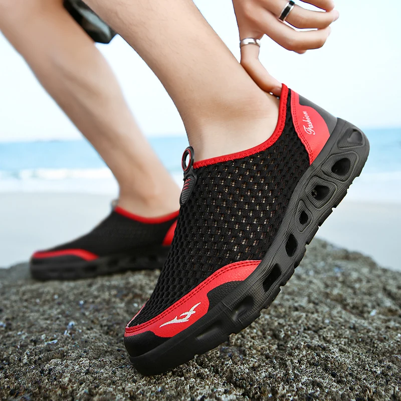 2023, Мужская водная обувь, Уличная дышащая пляжная обувь, легкая быстросохнущая болотная обувь, Спортивные Водные кроссовки для кемпинга, обувь