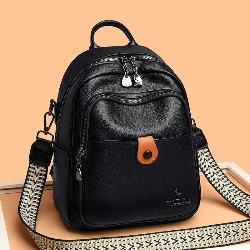 Многофункциональный женский Кожаный рюкзак, Модный рюкзак для путешествий, Школьные сумки для подростков, сумка для девочек, сумка для книг, Женская сумка