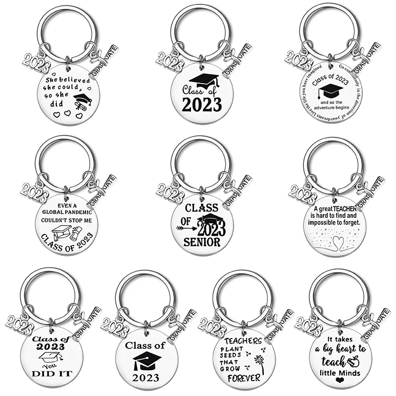 2023 Брелок для подарков на выпускной 2023 Брелок для ключей для выпускников, идея для сына, дочери, сумка для колледжа для подростков, украшения
