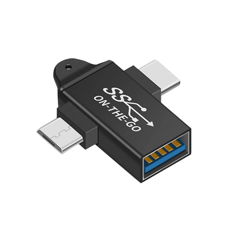Конвертер USB C в USB 3.0 OTG USB 2 В 1 адаптер Micro-OTG Type C