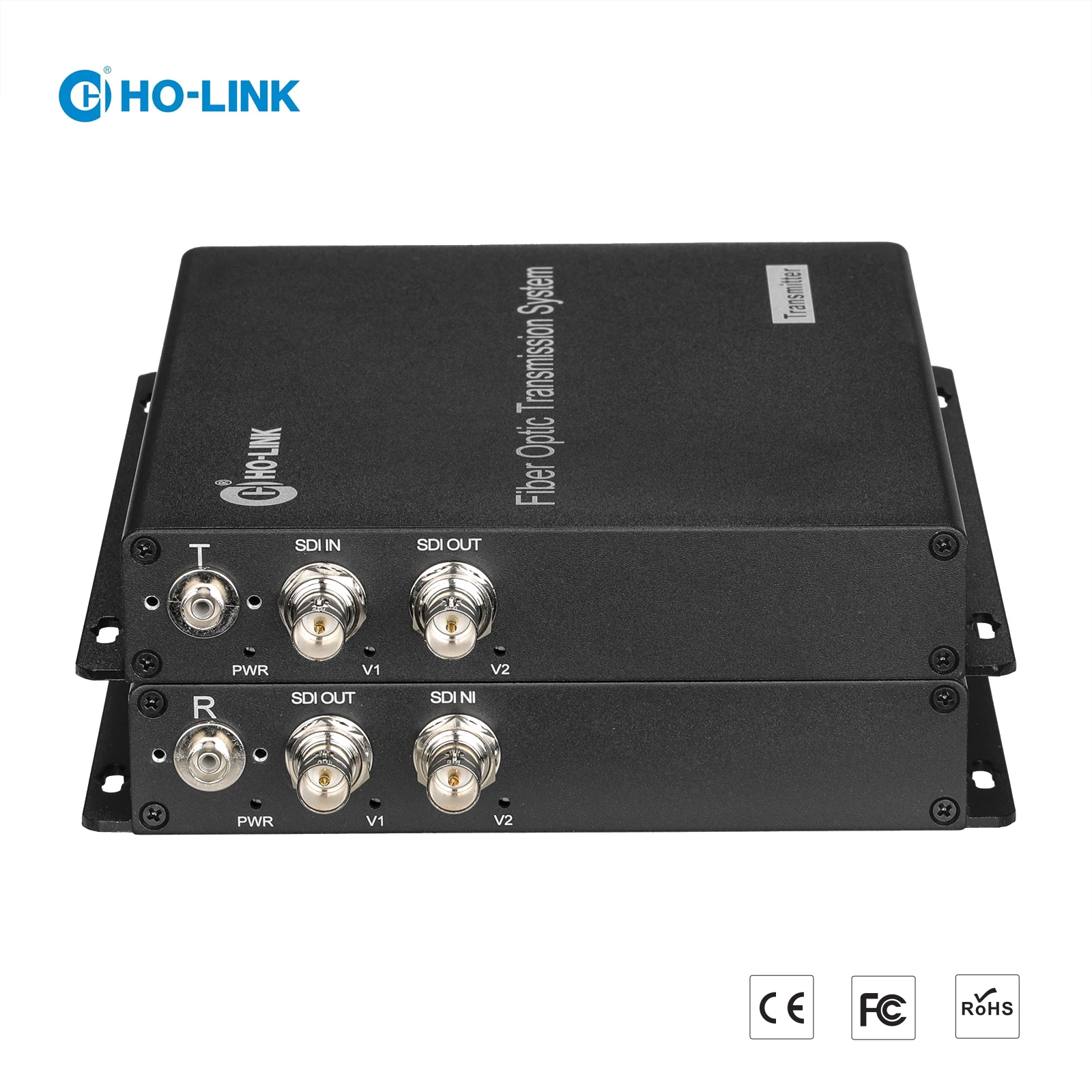 1 Волоконно-оптический удлинитель HD SDI с преобразователем видео-аудио по оптоволокну LC