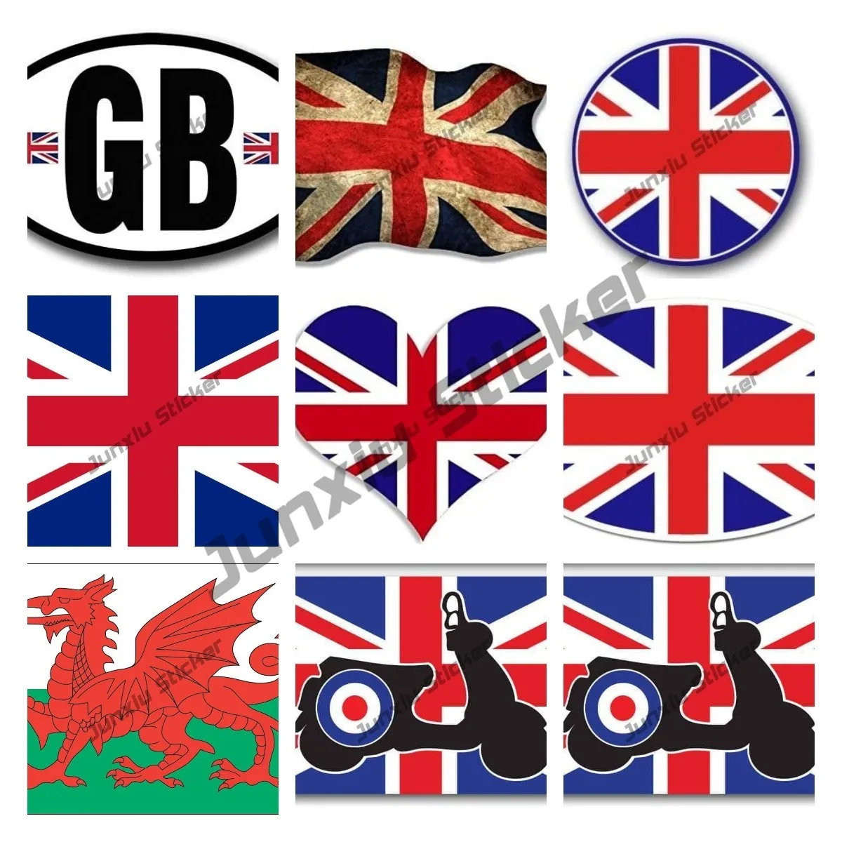 Креатив Великобритания Великобритания Национальный флаг Англии Автомобильные наклейки Love England Наклейка-деколь Автомобильные Аксессуары KK13cm