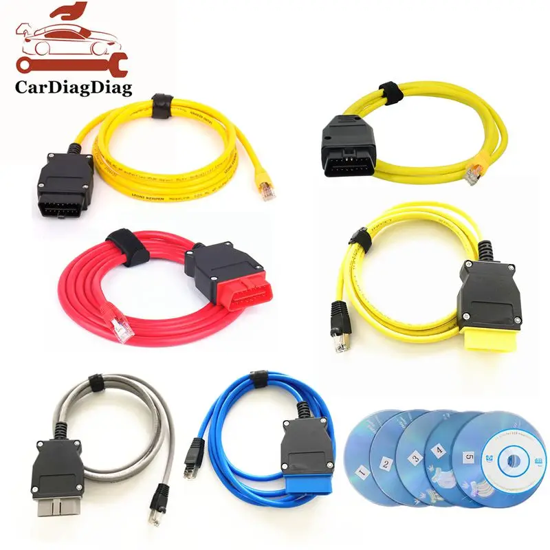 Используется для BMW ENET Кодирующий кабель ENET Ethernet к Диагностическому Интерфейсному кабелю OBD2 ICOM Кодирующий Разъем Enet серии F Стабильный