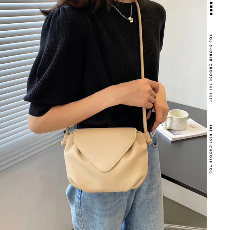 2023 Новая модная универсальная женская сумка высокого класса, мягкая боковая повседневная простая сумка через плечо, сумка через плечо