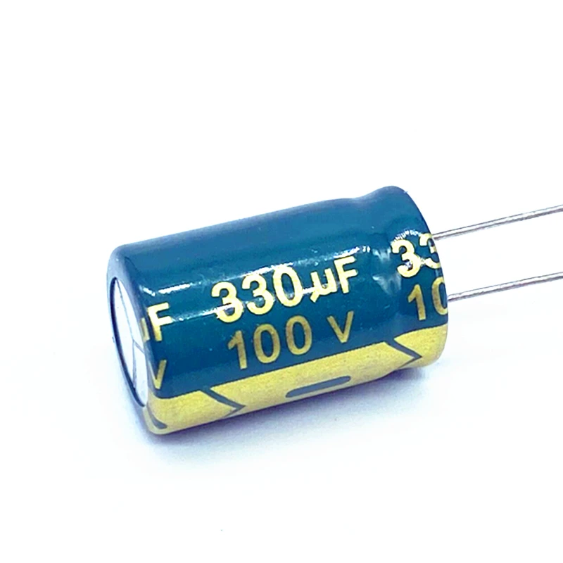 100 шт./лот высокочастотный низкоомный алюминиевый электролитический конденсатор 100v 330UF размером 13*20 330UF 20%